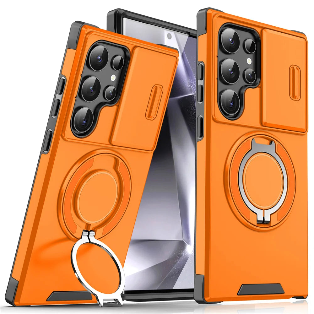 Slide Camera Protection Magnetic Stand Case for Samsung A05S Cover