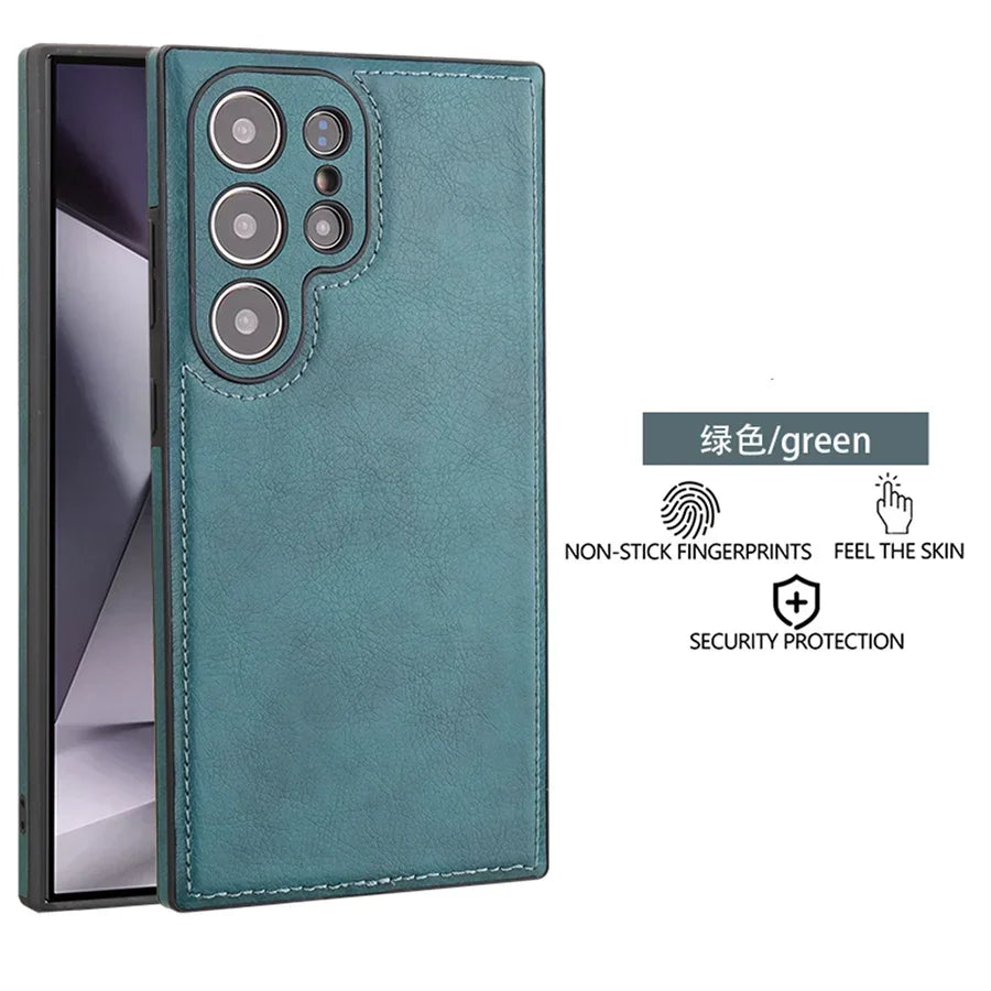 Luxury Vintage PU Leather Case Shockproof Soft Cover for Samsung Camera