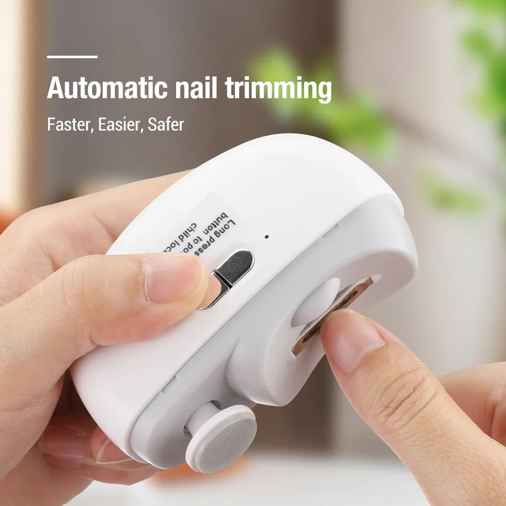 Electric Nail Clipper & Trimmer Rechargeable Auto Cutter with Light