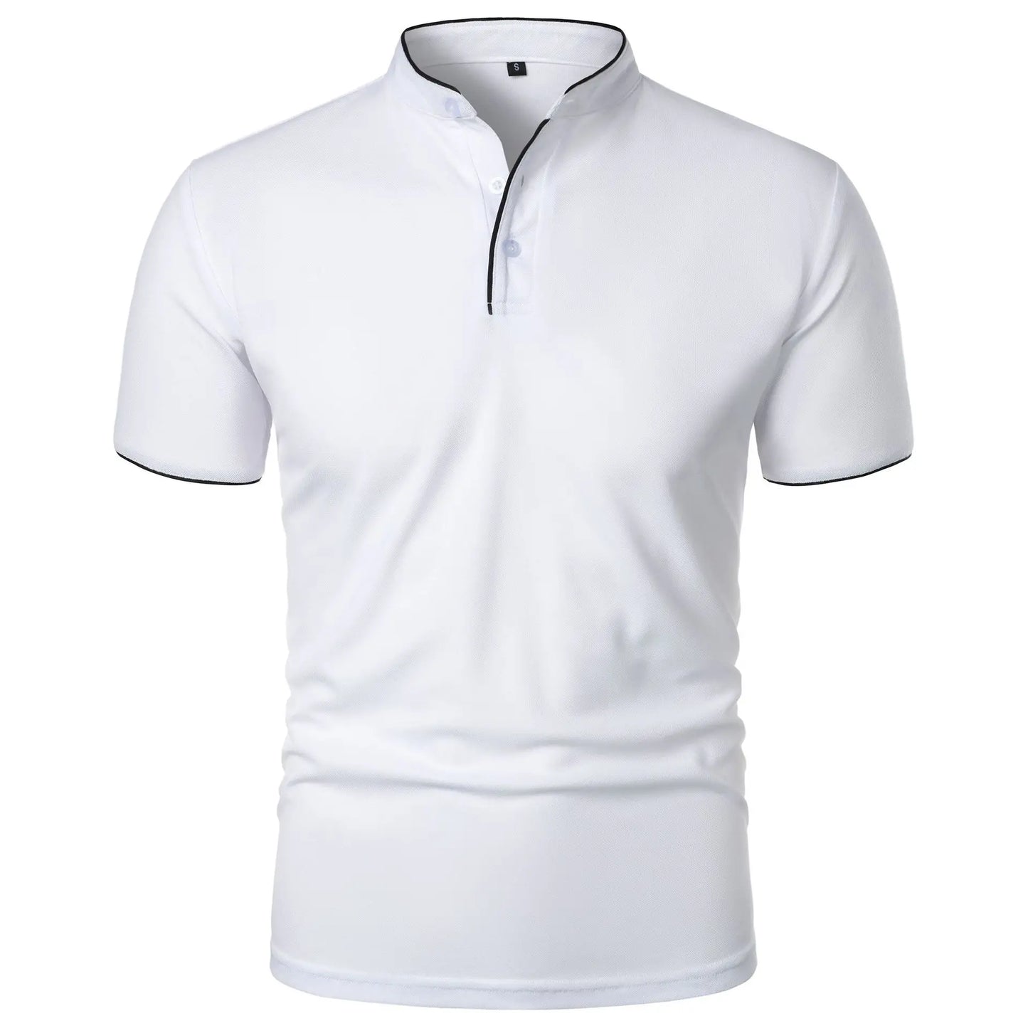 Men's Summer Polo Shirt  Short Sleeve, Solid Color, Casual, Trendy, Breathable, Loose Fit