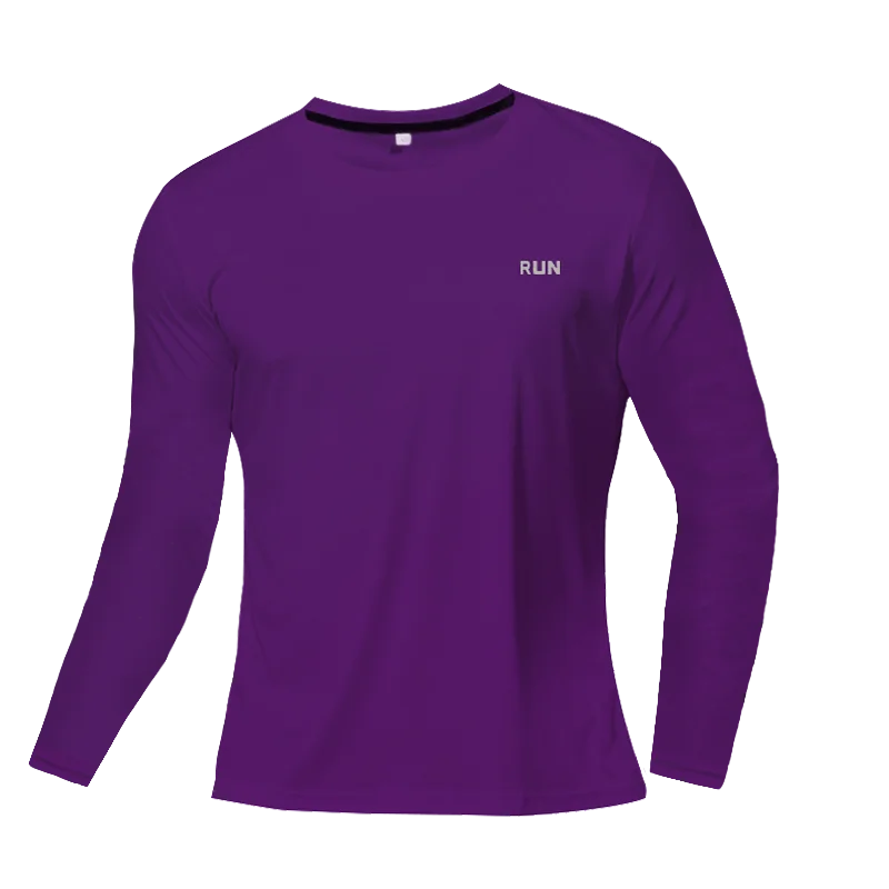 Men's Quick-Dry Long Sleeve T-Shirt – Breathable Gym & Running Top, Autumn Fitness Training Sportswear