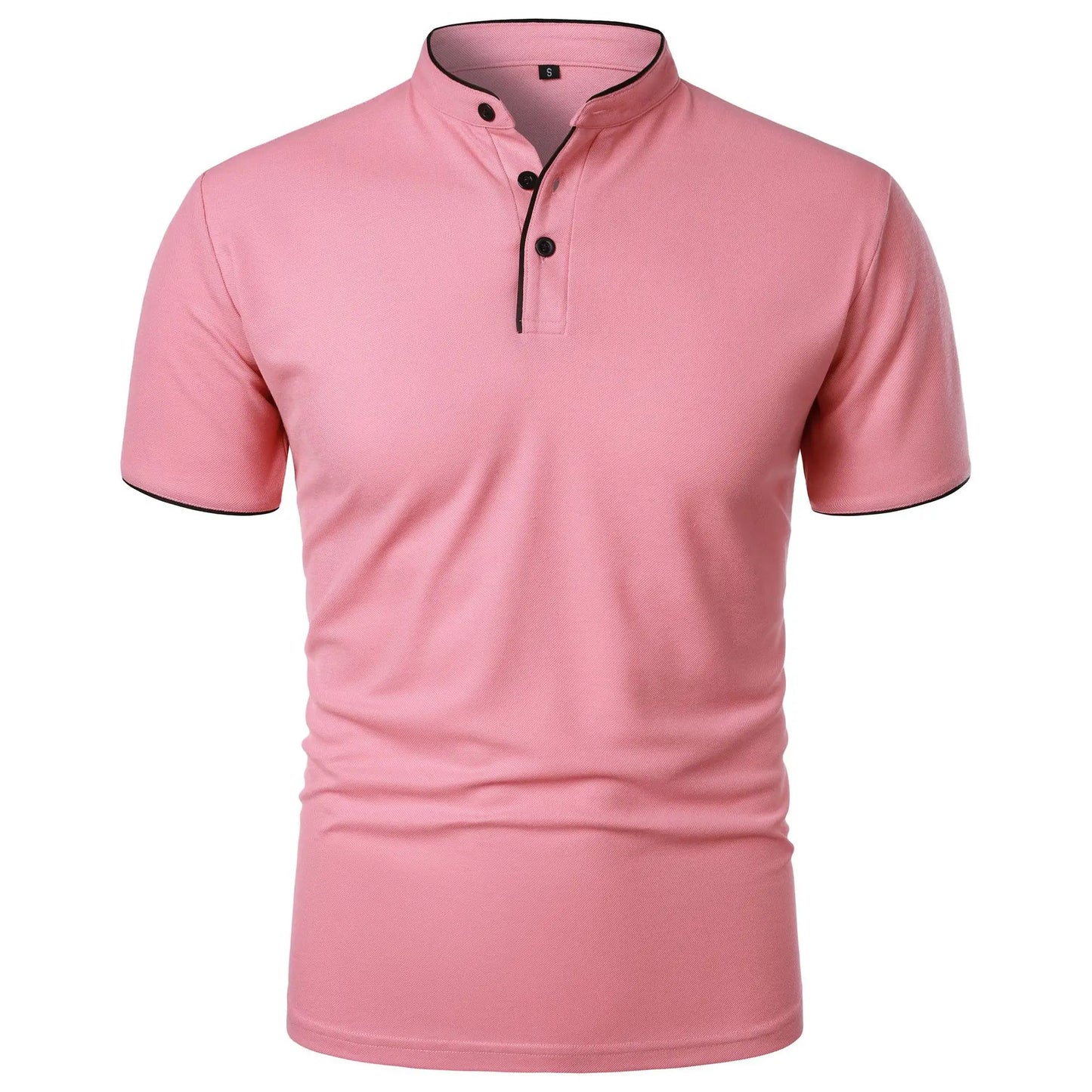 Men's Summer Polo Shirt  Short Sleeve, Solid Color, Casual, Trendy, Breathable, Loose Fit