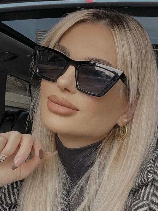 Vintage Cat Eye Sunglasses – Small Square Frame UV400 Shades for Women