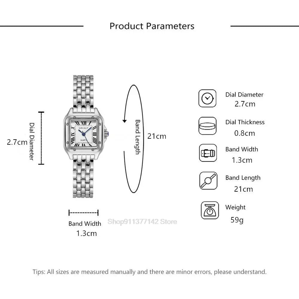 Women's Luxury Square Watch  Gold Alloy Strap Quartz with Roman Numerals