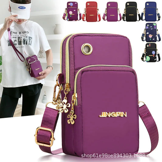 Women's Crossbody Mini Phone Bag Neck Hanging Pouch Coin Purse Holder