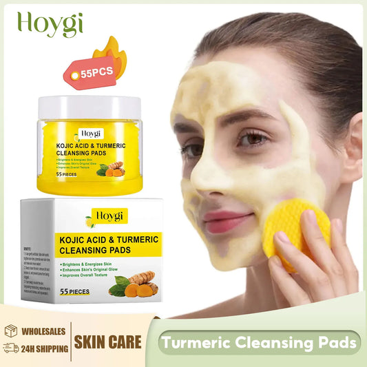 Turmeric Cleansing Pads  Exfoliating Face Wipes for Smooth & Clear Skin