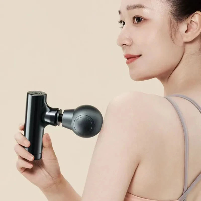 Mini Massage Gun LCD Screen, 6 Heads, Portable Electric Muscle Massager for Neck, Foot & Body Fascia