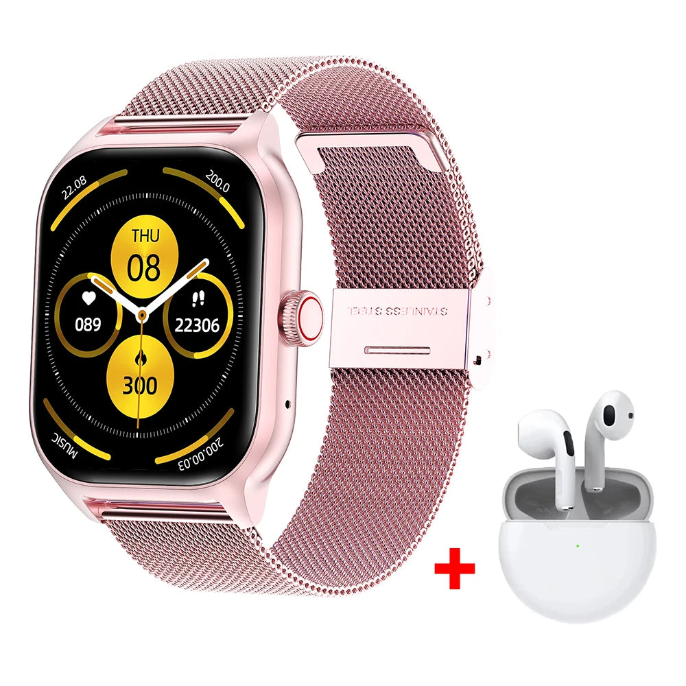 Smart Watch Bluetooth Call, Touch Screen, Fitness Tracker, Music, Sports Smartwatch for Android