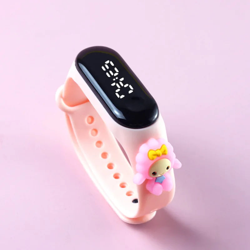 Kids LED Touch Watch Mickey Spiderman Sports Bracelet Waterproof