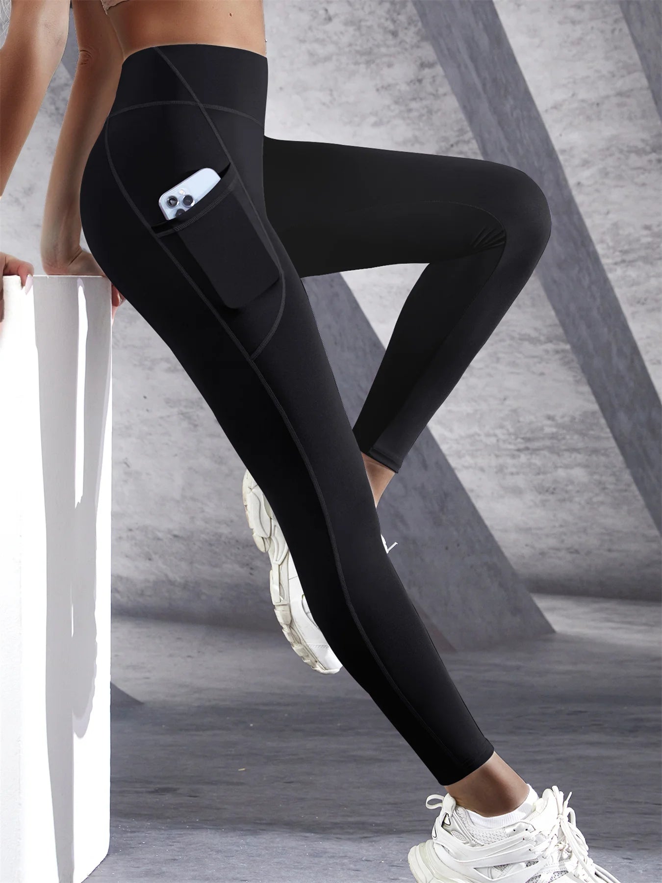 Women's High Waist Yoga Leggings – Stretch Tights with Pockets for Fitness