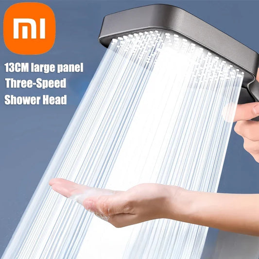 13cm High-Pressure Shower Head – 3 Modes Massage Spray with Filter