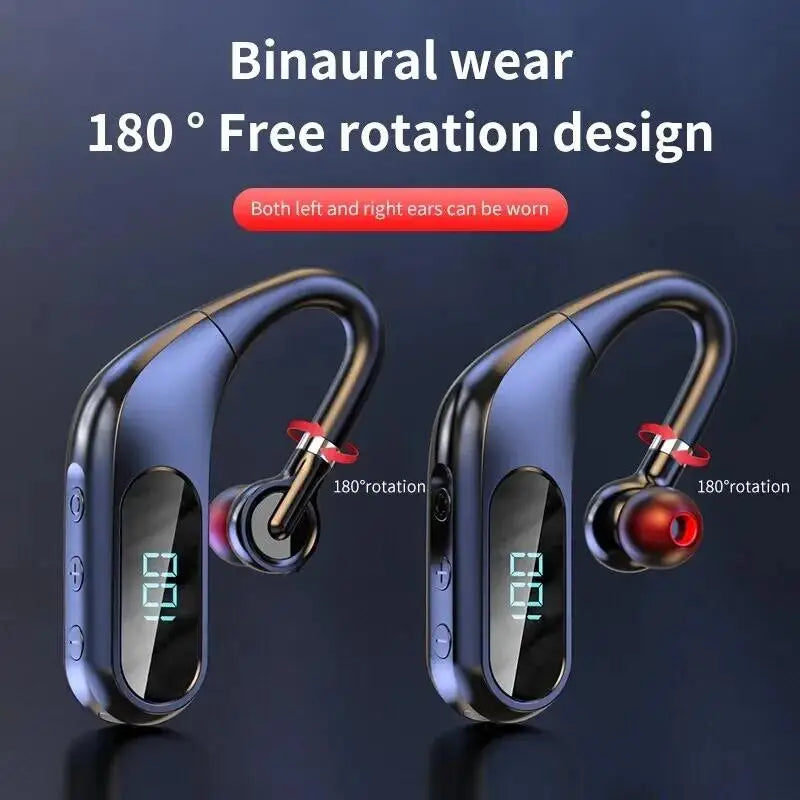 Bluetooth Headphones with Real-time Digital Display HD Sound Quality Durable Endurance with Painless Sports Headphones