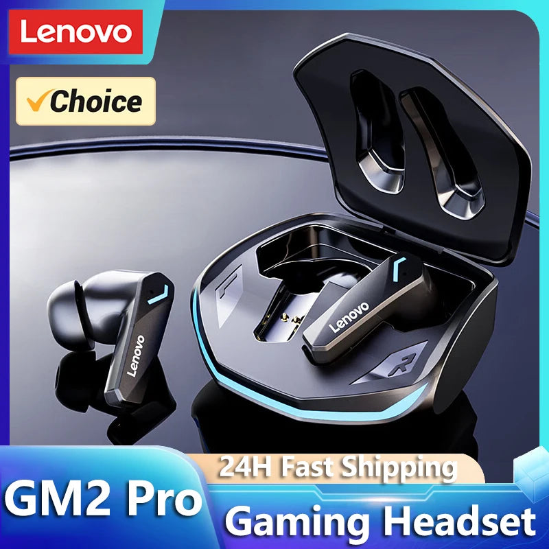 Lenovo GM2 Pro Wireless Earbuds Bluetooth 5.3, Gaming Low Latency, Dual Mode, Mic