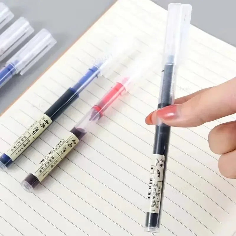 10PCS Needle Tip Gel Pens Liquid Ink Ballpoint for School Office Writing