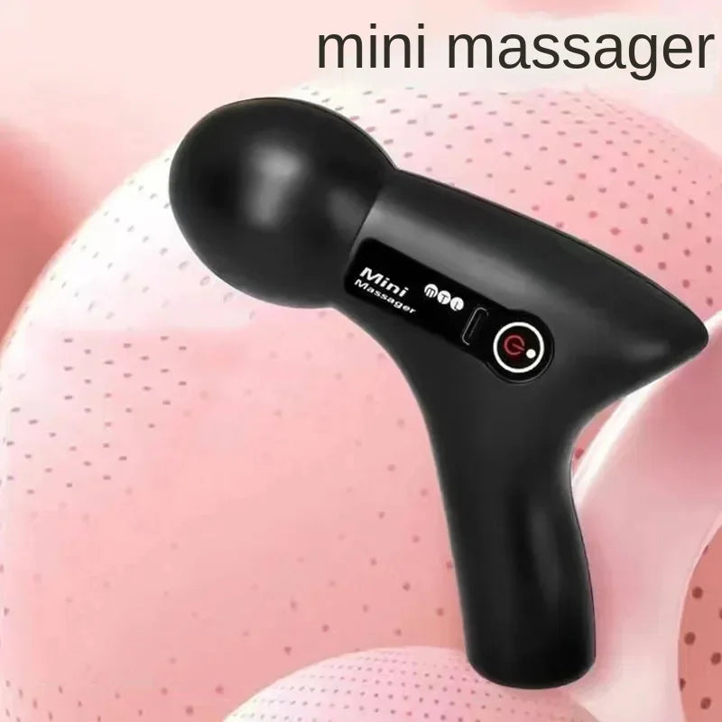 Mini Massage Gun LCD Screen, 6 Heads, Portable Electric Muscle Massager for Neck, Foot & Body Fascia