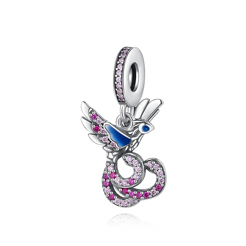 Silver Japanese Doll Fortune Cat Charm Bead for Bracelets