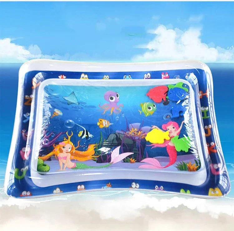 Baby Inflatable Water Play Mat Tummy Time Cushion Pad Early Learning Toy