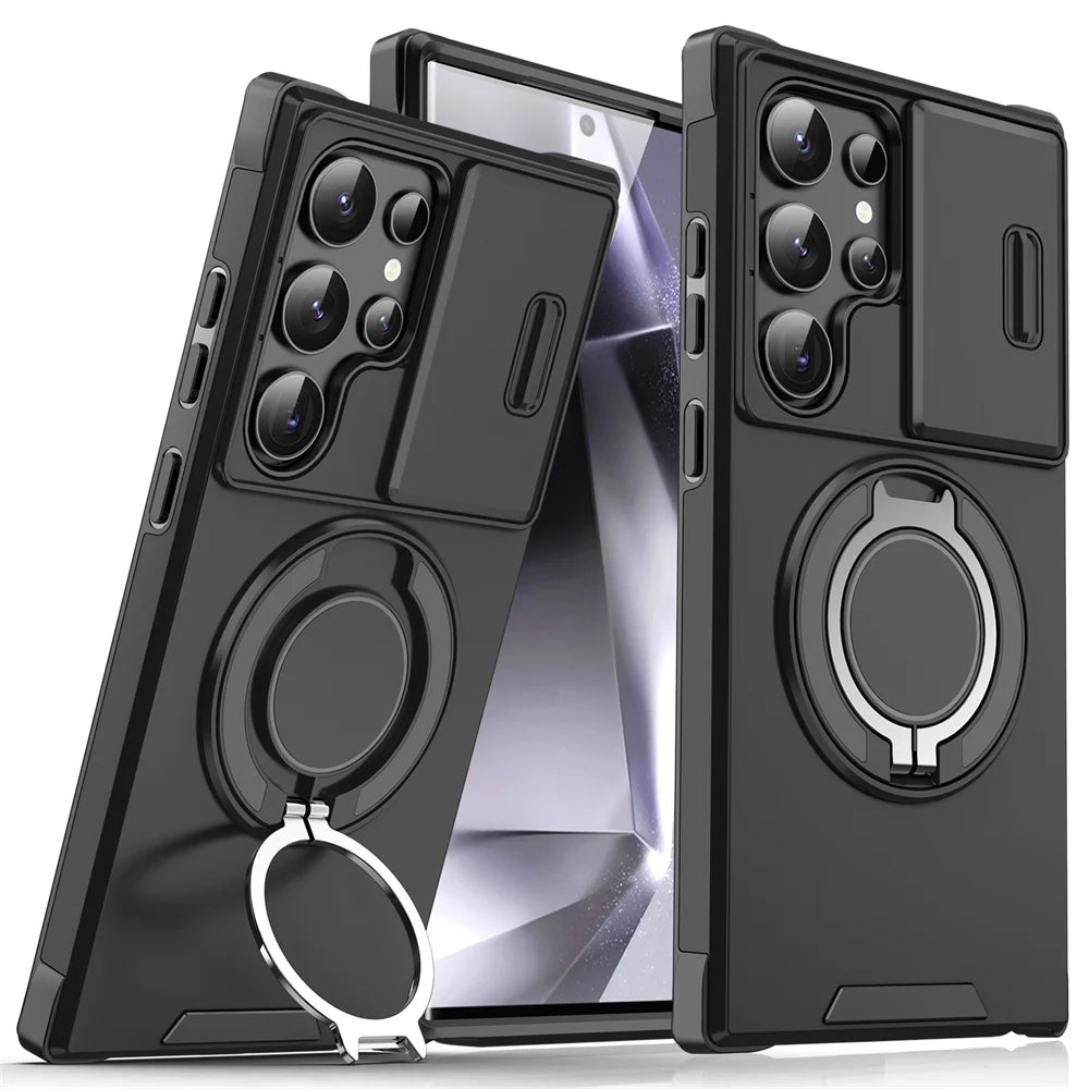 Slide Camera Protection Magnetic Stand Case for Samsung A05S Cover