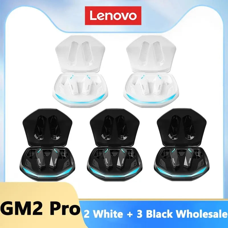 Lenovo GM2 Pro Wireless Earbuds Bluetooth 5.3, Gaming Low Latency, Dual Mode, Mic