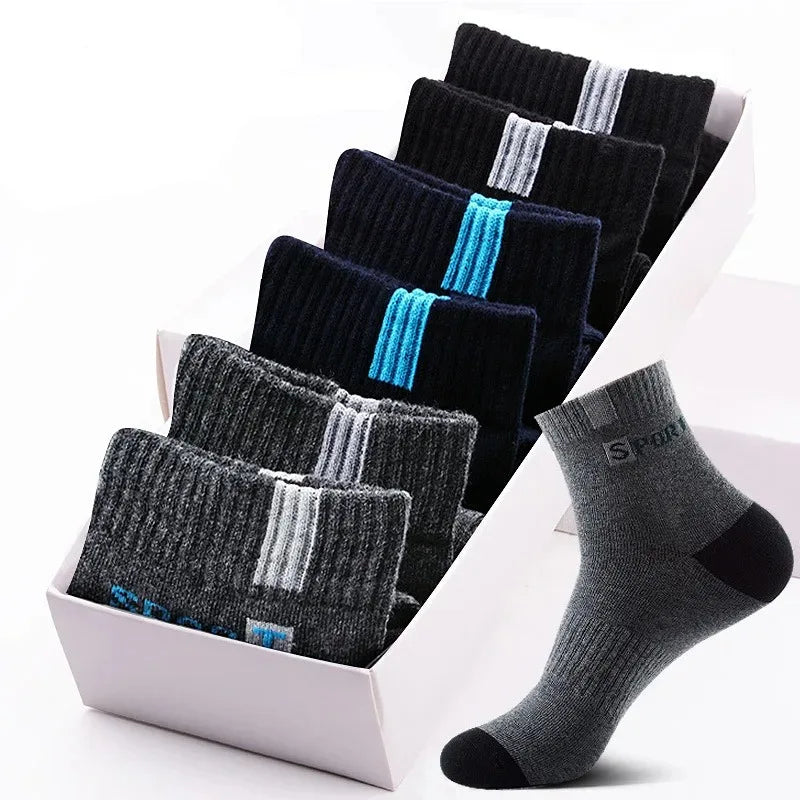 10 Pairs Men's Bamboo Socks Breathable Cotton Winter Business