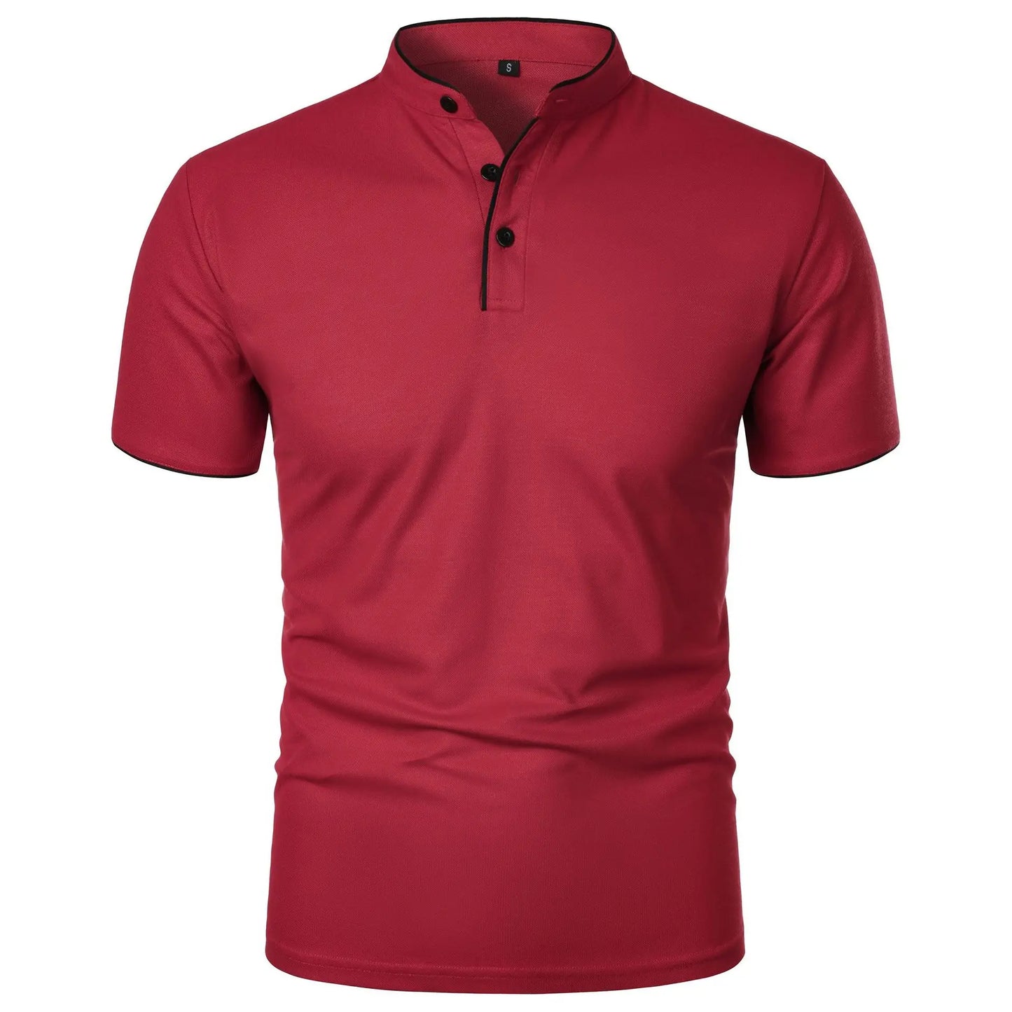 Men's Summer Polo Shirt  Short Sleeve, Solid Color, Casual, Trendy, Breathable, Loose Fit