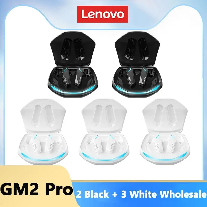 Lenovo GM2 Pro Wireless Earbuds Bluetooth 5.3, Gaming Low Latency, Dual Mode, Mic