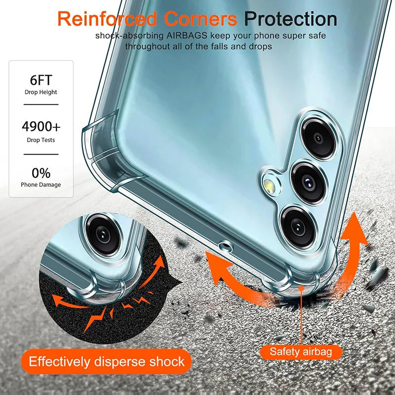Shockproof Clear Silicone Case for Samsung Galaxy Ultra Plus 5G Thin Cover
