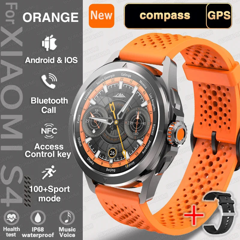 S4 Ultra Rugged Outdoor Smartwatch with AMOLED Display, GPS, NFC & Bluetooth Calling