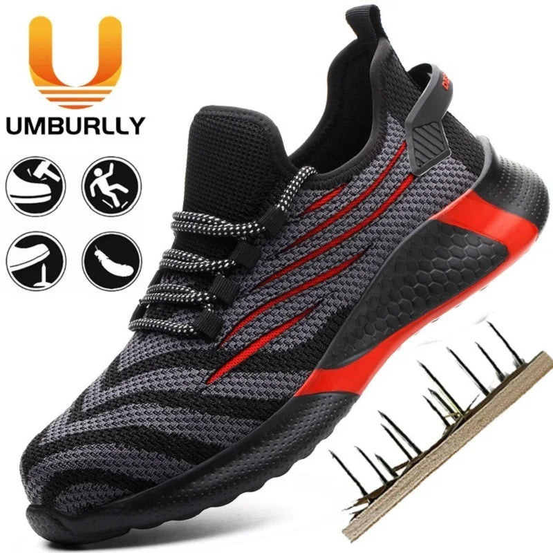 Men's Safety Work Shoes  Steel Toe Anti-Puncture Boots