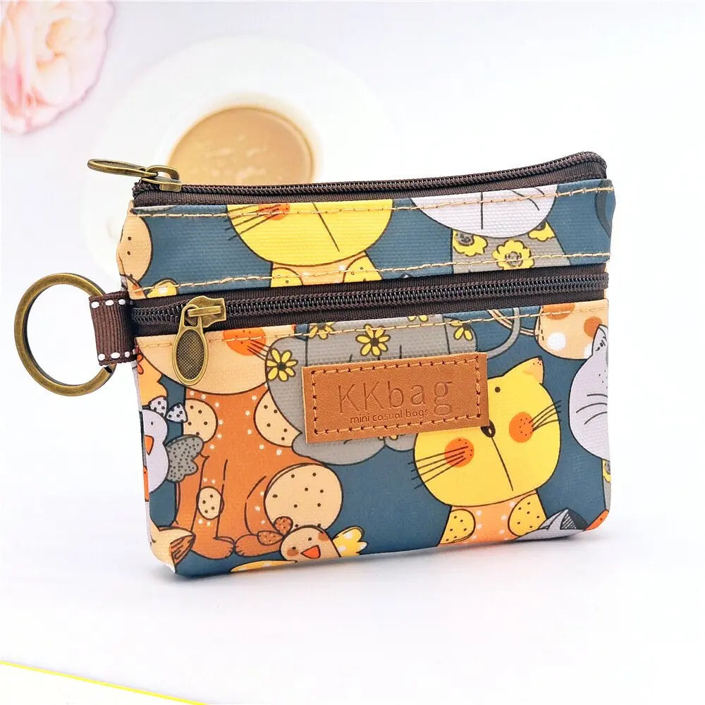 Cute Animal Zipper Wallet  Small Coin Purse & Card Holder for Students & Women