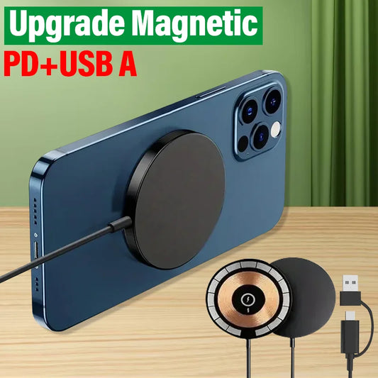 30W Magnetic Wireless Charger Pad Stand Fast Charging for iPhone & AirPods