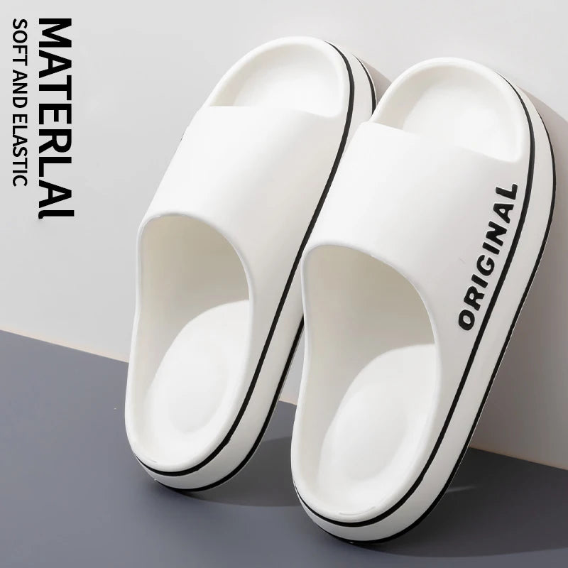 Unisex Letter Slides Slippers Thick Sole Anti-Slip Sandals for Summer