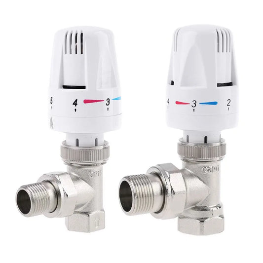 Automatic Thermostatic Radiator Valve G1/2 G3/4 Angle Valve for Heating