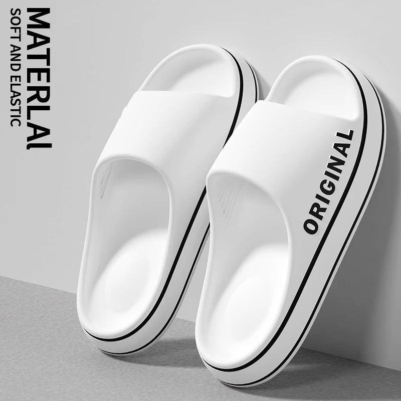 Unisex Letter Slides Slippers Thick Sole Anti-Slip Sandals for Summer
