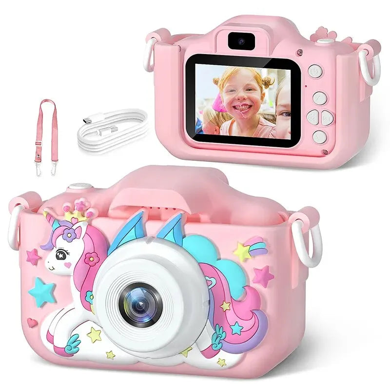 Kids Camera 1080P HD Toddler Digital Video Camera Gift with Silicone Case