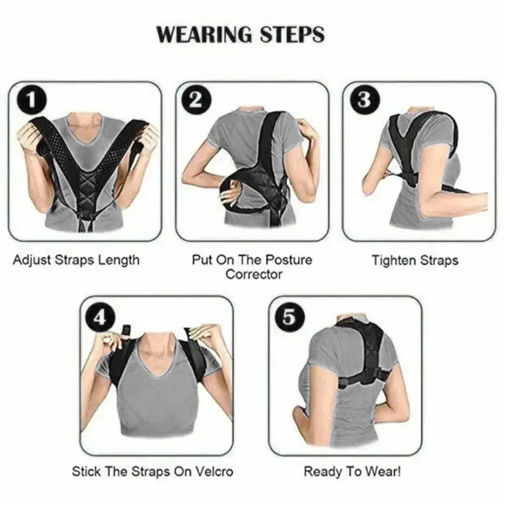 Back Posture Corrector Belt Unisex Breathable Hunchback & Sitting Support