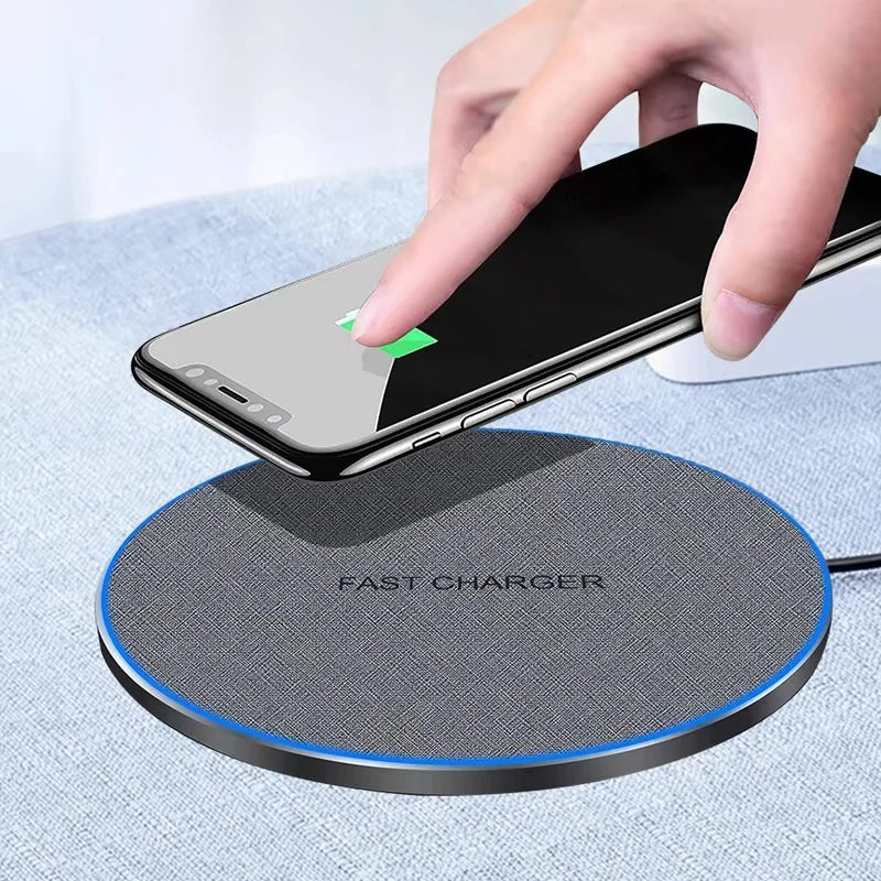 Ultra-Thin Fast Wireless Charger Pad for iPhone 15 14 Samsung S24 S23 S22