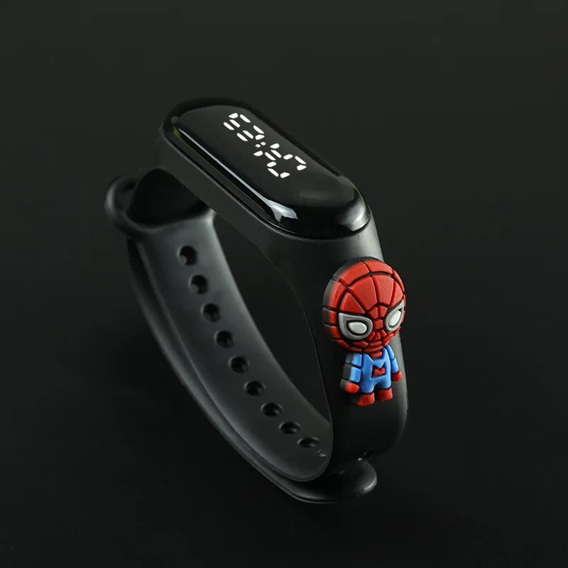 Kids LED Touch Watch Mickey Spiderman Sports Bracelet Waterproof
