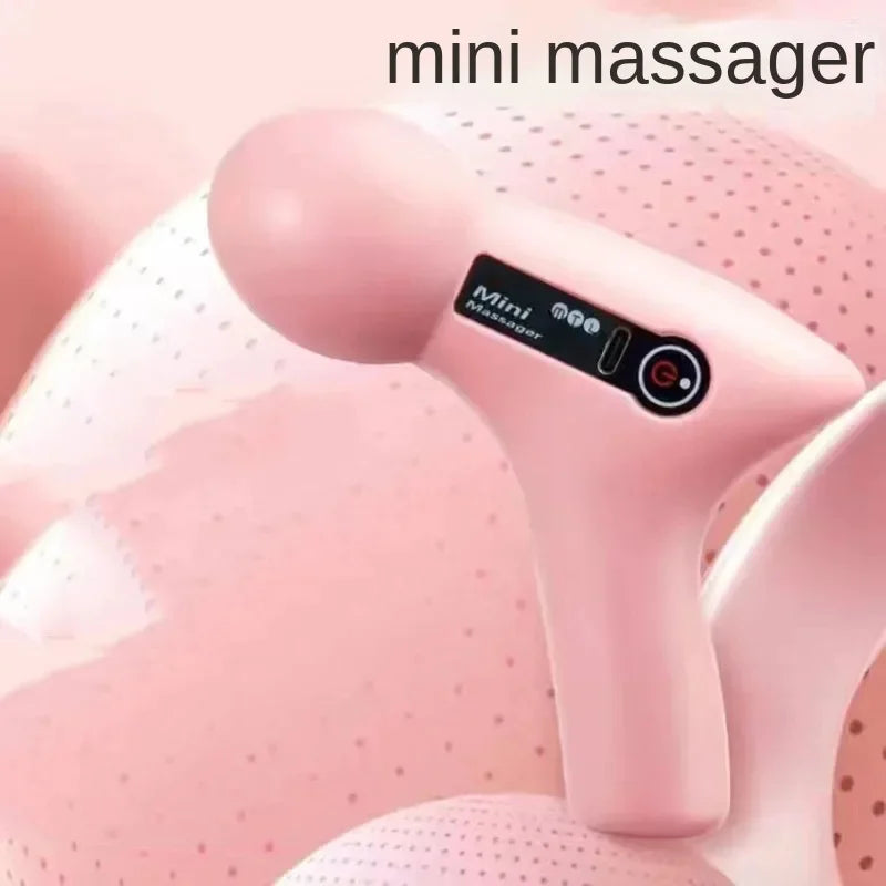 Mini Massage Gun LCD Screen, 6 Heads, Portable Electric Muscle Massager for Neck, Foot & Body Fascia