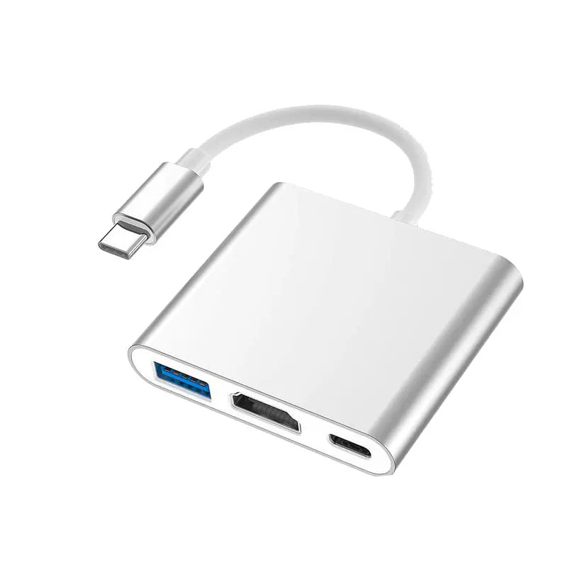 3-in-1 USB-C Hub 100W Power 4K HDMI USB 3.0 Adapter for MacBook & Steam Deck