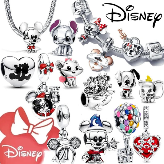Disney Stitch Minnie Winnie Charm Dangle Beads Fit Pandora Bracelet
