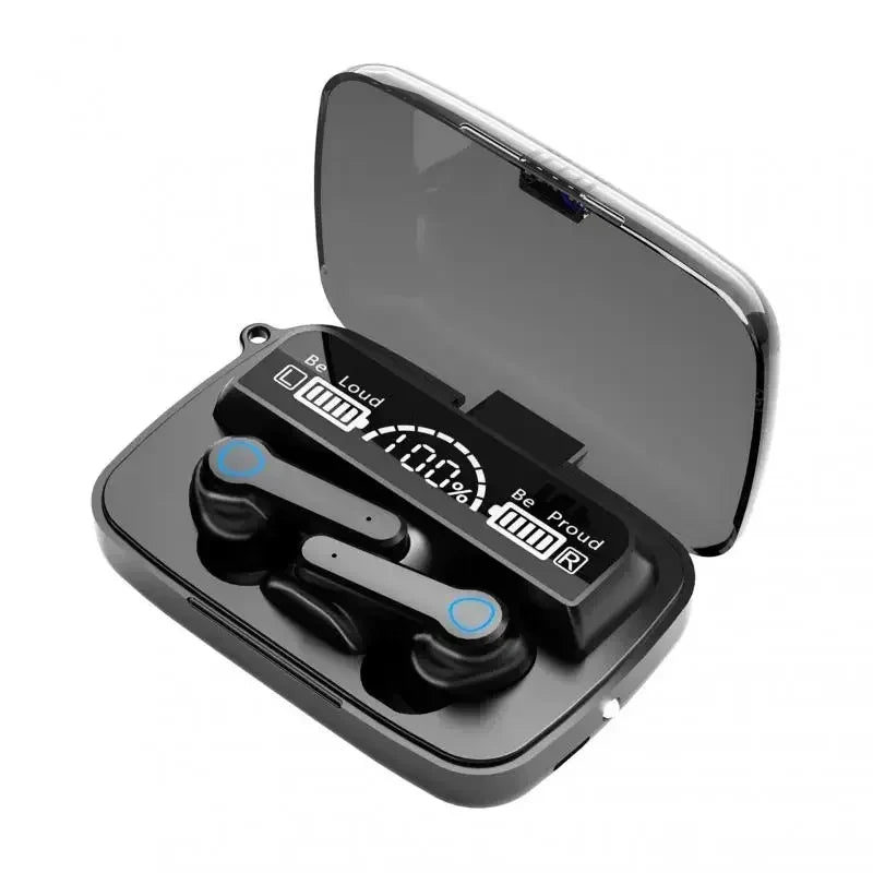 M19 TWS Bluetooth Headphones 5.3 9D High Fidelity Wireless Headphones Touch IPX7 Waterproof Digital Display Headphones