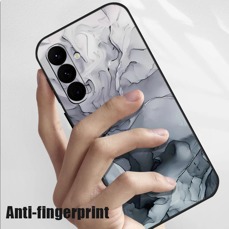 Colorful Marble Soft Case with Lanyard for Samsung Galaxy Phone Cover