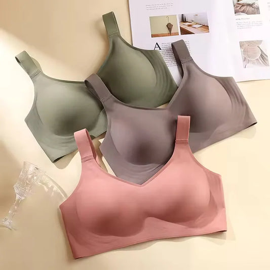Beautiful Back Large Size Soft Support Push-up Bra For Women Seamless
