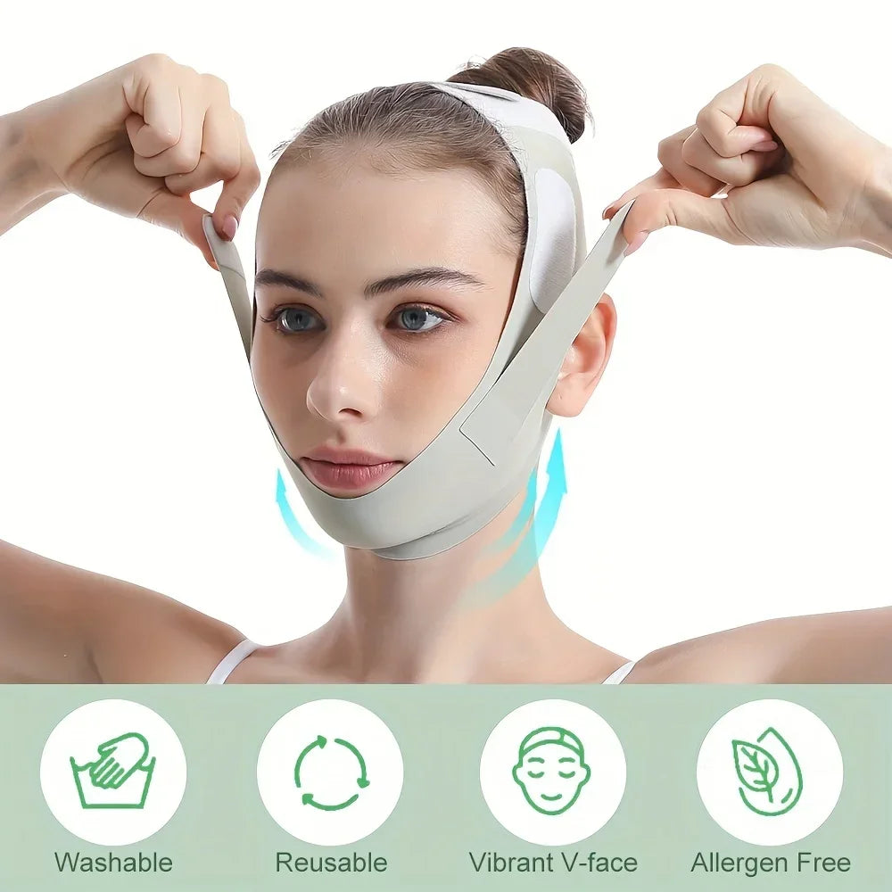 Reusable Face Slimming Bandage V Line Face Shaper Chin Cheek Lift Up Belt Facial Massage Strap Women Beauty Face Skin Care Tools