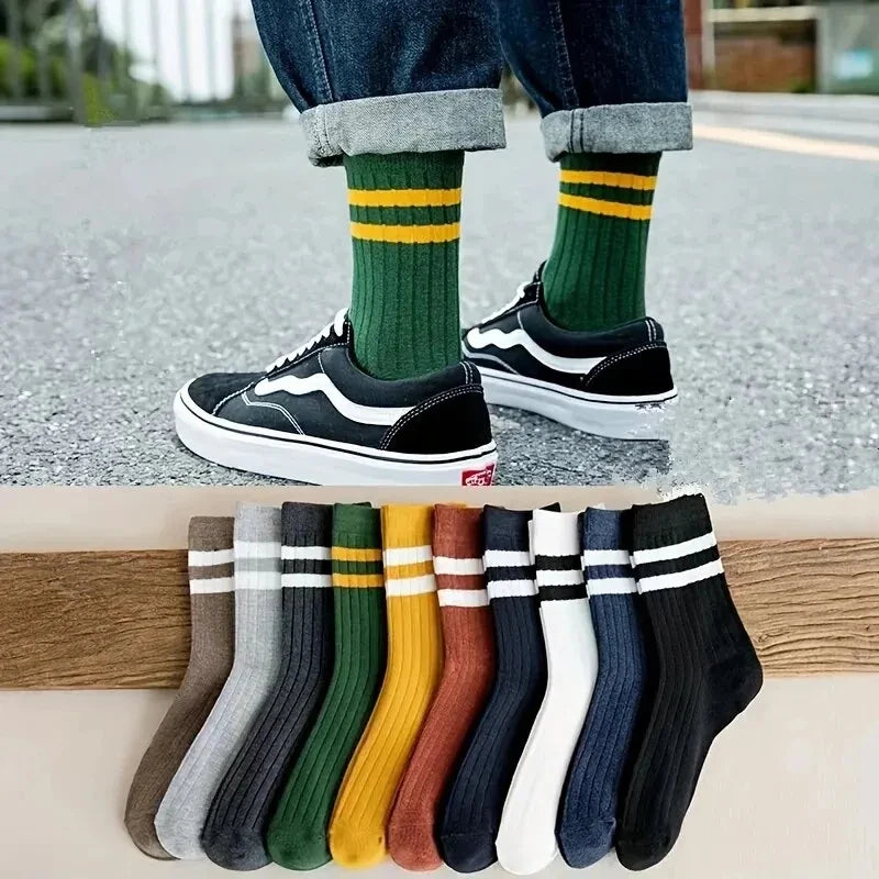 10 Pairs Men's Bamboo Socks Breathable Cotton Winter Business