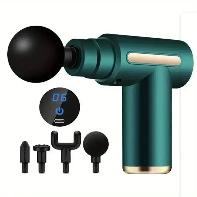 Mini Massage Gun Deep Tissue Percussion Massager for Neck, Back, Muscle Pain Relief, USB Rechargeable