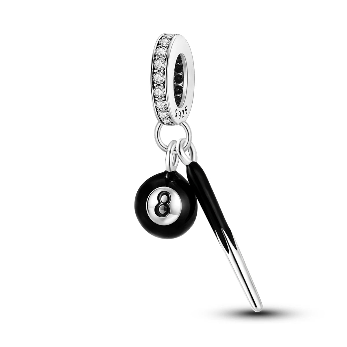 silver Dumbbell Badminn Soccer Charm Beads for Bracelet & Necklace Gift