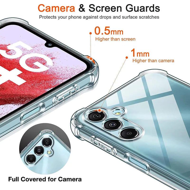 Shockproof Clear Silicone Case for Samsung Galaxy Ultra Plus 5G Thin Cover