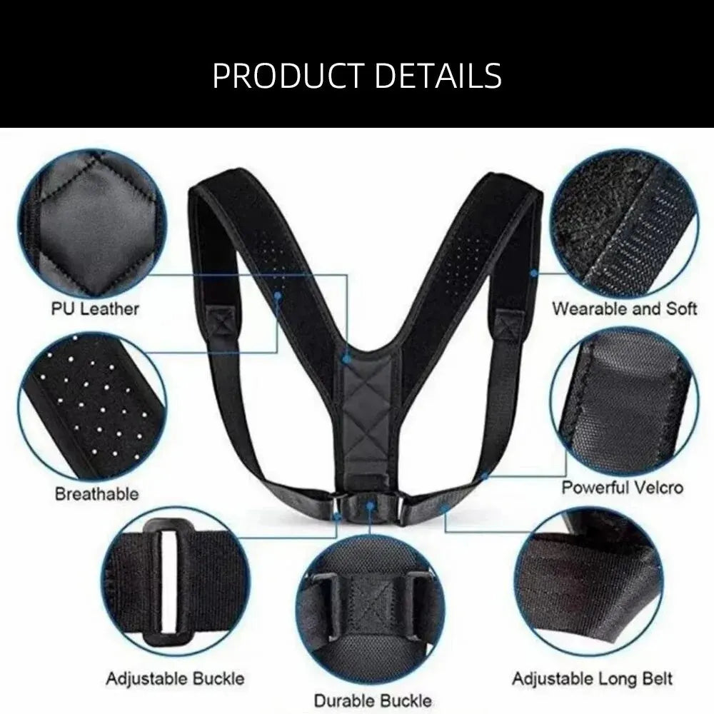 Back Posture Corrector Belt Unisex Breathable Hunchback & Sitting Support